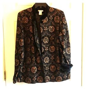 Black n gold velvet collar Laura Ashley jacket